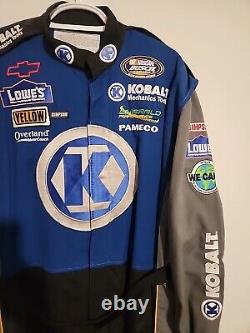Mike Skinner Combinaison de Piste Utilisée par l'Équipe de Stand de la Série Busch Nascar Kobalt Lowes RARE