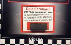Morceau de pneu utilisé en course par Dale Earnhardt Sr au Daytona 500, encadré avec certificat d’authenticité, NASCAR n°3