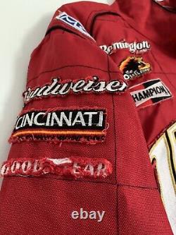 Nascar Dale Earnhardt Jr Budweiser Racing Fire Suit Grand Costume D'halloween +hat