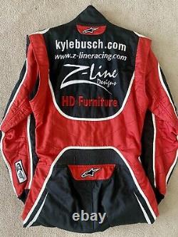 Nascar Race Worn Used Kyle Busch Fire Suit Fontana 2009 Win Championship Season