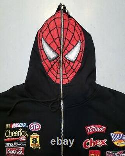 Nascar Spiderman Racing Jacket Jh Design Adulte Sz 3xl Marvel Coca Cola Rare