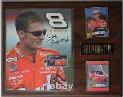 PLAQUE SIGNEE DE DALE EARNHARDT JR. RACING 15x12 OBJET DE COLLECTION, MEMORABILIA