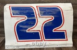 Panneau de porte de voiture d'essai Daytona 2024 utilisé en course NASCAR #22 Amber Balcaen