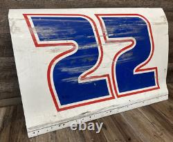 Panneau de porte de voiture d'essai Daytona 2024 utilisé en course NASCAR #22 Amber Balcaen