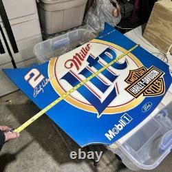 Panneau en métal de 2001 Miller Lite Rusty Wallace Racing Mobil 1 Nascar 34X24