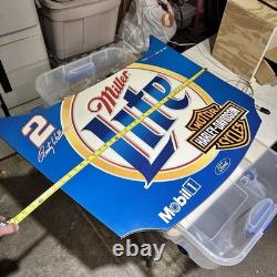 Panneau en métal de 2001 Miller Lite Rusty Wallace Racing Mobil 1 Nascar 34X24