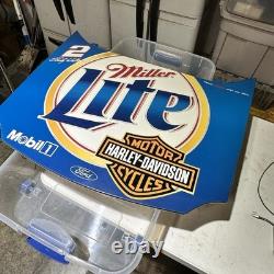 Panneau en métal de 2001 Miller Lite Rusty Wallace Racing Mobil 1 Nascar 34X24
