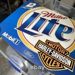 Panneau en métal de 2001 Miller Lite Rusty Wallace Racing Mobil 1 Nascar 34X24