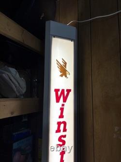 Panneau lumineux éclairé de 8 pieds de la série NASCAR Winston Cup, art de garage, man cave rare