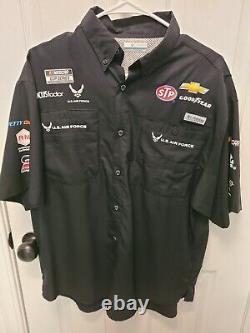Petty Gms Air Force Columbia Pfg Race Crew Used Shirt Nascar Cup Series 2022