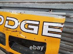 Plaque de métal de course Kodak utilisée en NASCAR signée par Steve Wallace avec certificat JSA COA