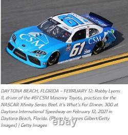 Porte de Daytona Robby Lions Xfinity en tôle utilisée lors de la course NASCAR