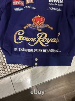 RARE Veste de course NASCAR Crown Royal Haute Qualité Taille S Pour Homme Violet Ford