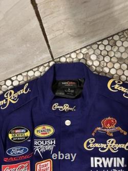 RARE Veste de course NASCAR Crown Royal Haute Qualité Taille S Pour Homme Violet Ford