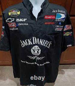 RCR Richard Childress Racing Chemise d'équipe utilisée de course Chevy Jack Daniel's 2XL NASCAR