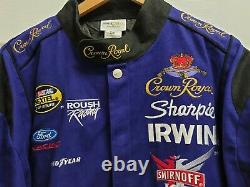 Rare! Team Calibre Crown Royal Liquor Homme Nascar Racing Jacket Taille 2xl