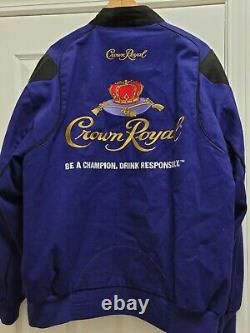 Rare! Team Calibre Crown Royal Liquor Homme Nascar Racing Jacket Taille 2xl