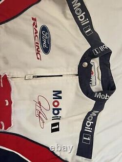 Rare Vintage Jeremy Mayfield Mobil 1 Veste de course Nascar Taille Large