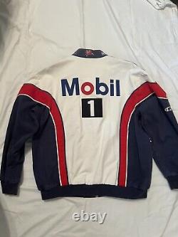 Rare Vintage Jeremy Mayfield Mobil 1 Veste de course Nascar Taille Large