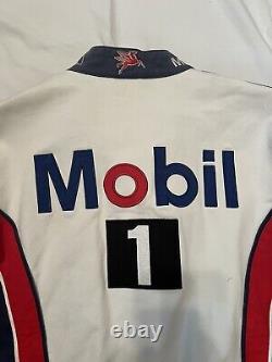 Rare Vintage Jeremy Mayfield Mobil 1 Veste de course Nascar Taille Large