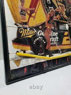 Rare Vintage Miller Draft Authentique Neon Sign Rusty Wallace'93 Nascar Racing Car