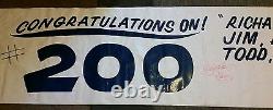 Richard Kyle Petty Ami Todd Signé Nascar Race Used #43 200 Win Banner 1984