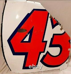 Richard Petty Motorsports Bubba Wallace Race Utilisé #43 Panneau De Toit Feuille De Métal RPM