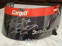 Ricky Stenhouse Jr CASQUE de champion Xfinity 2012 utilisé en course, visière autographiée