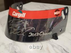 Ricky Stenhouse Jr CASQUE de champion Xfinity 2012 utilisé en course, visière autographiée