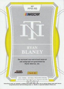 Ryan Blaey Gold Auto Patchs Premium Midnight 2021 National Treasures Racing