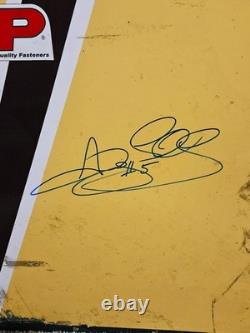 SIGNé Andy Lally 2021 Geoff Bodine Throwback #5 Road America Panneau en tôle