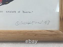 Signé par Dale Earnhardt & Rick Finn Trois nuances de noir 1997 166/950 Litho