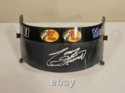 TONY STEWART Visière de Casque Autographiée Utilisée en Course NASCAR Bass Pro Shops Mobil1