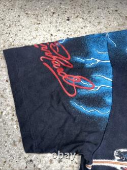 T-shirt NASCAR Vintage 90s Dale Earnhardt The Black Knight AOP Taille L RARE