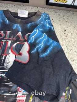 T-shirt NASCAR Vintage 90s Dale Earnhardt The Black Knight AOP Taille L RARE