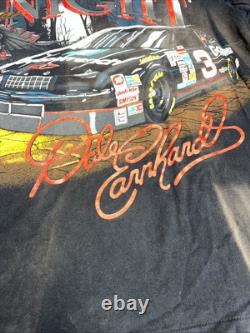 T-shirt NASCAR Vintage 90s Dale Earnhardt The Black Knight AOP Taille L RARE