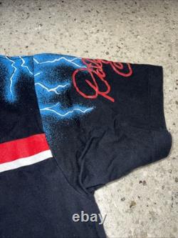 T-shirt NASCAR Vintage 90s Dale Earnhardt The Black Knight AOP Taille L RARE