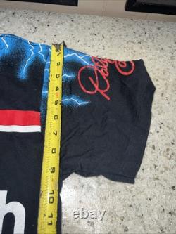 T-shirt NASCAR Vintage 90s Dale Earnhardt The Black Knight AOP Taille L RARE