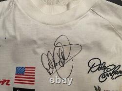 T-shirt de Dale Earnhardt Sr Avec autographe. Endommagé VOIR PHOTOS