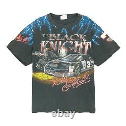 T-shirt de course Vintage Dale Earnhardt Black Knight taille XL avec impression intégrale NASCAR