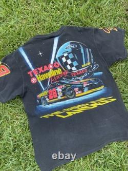 T-shirt rare vintage NASCAR Ernie Irvin / Robert Yates Racing Rocket AOP taille XL