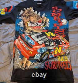 T-shirt vintage Jeff GORDON attraction Jurassic Park Taille M