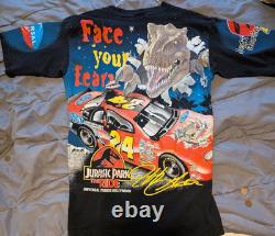 T-shirt vintage Jeff GORDON attraction Jurassic Park Taille M