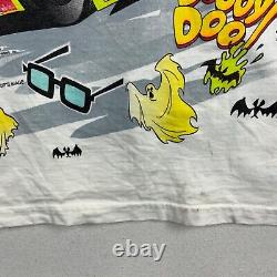 T-shirt vintage Scooby Doo Wacky Racing Nascar avec impression intégrale taille Large 1996