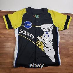 Taille Large Veste Nascar Pillsbury Doughboy General Mills Noire et Jaune