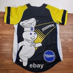 Taille Large Veste Nascar Pillsbury Doughboy General Mills Noire et Jaune