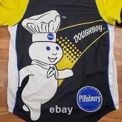 Taille Large Veste Nascar Pillsbury Doughboy General Mills Noire et Jaune