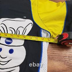 Taille Large Veste Nascar Pillsbury Doughboy General Mills Noire et Jaune