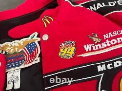 Taille XL des années 90 Jeff Hamilton Bill Elliott Nascar veste McDonald's #94 Winston