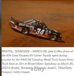 Tôle utilisée de la course de NASCAR Jake Griffin #34 Bristol Dirt